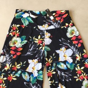 Shosho Flowy Black Floral Pants